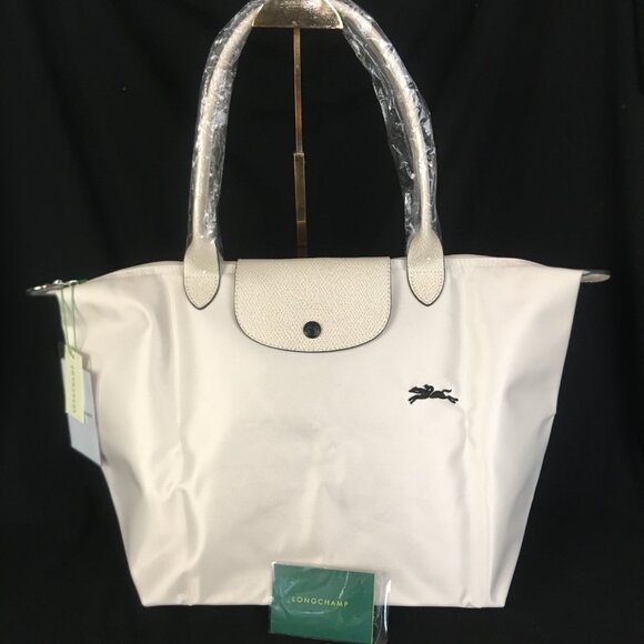 NWT Longchamp Le Pliage Original Large Shoulder Nylon Bag Tote IN OFF WHITE - Picture 1 of 11